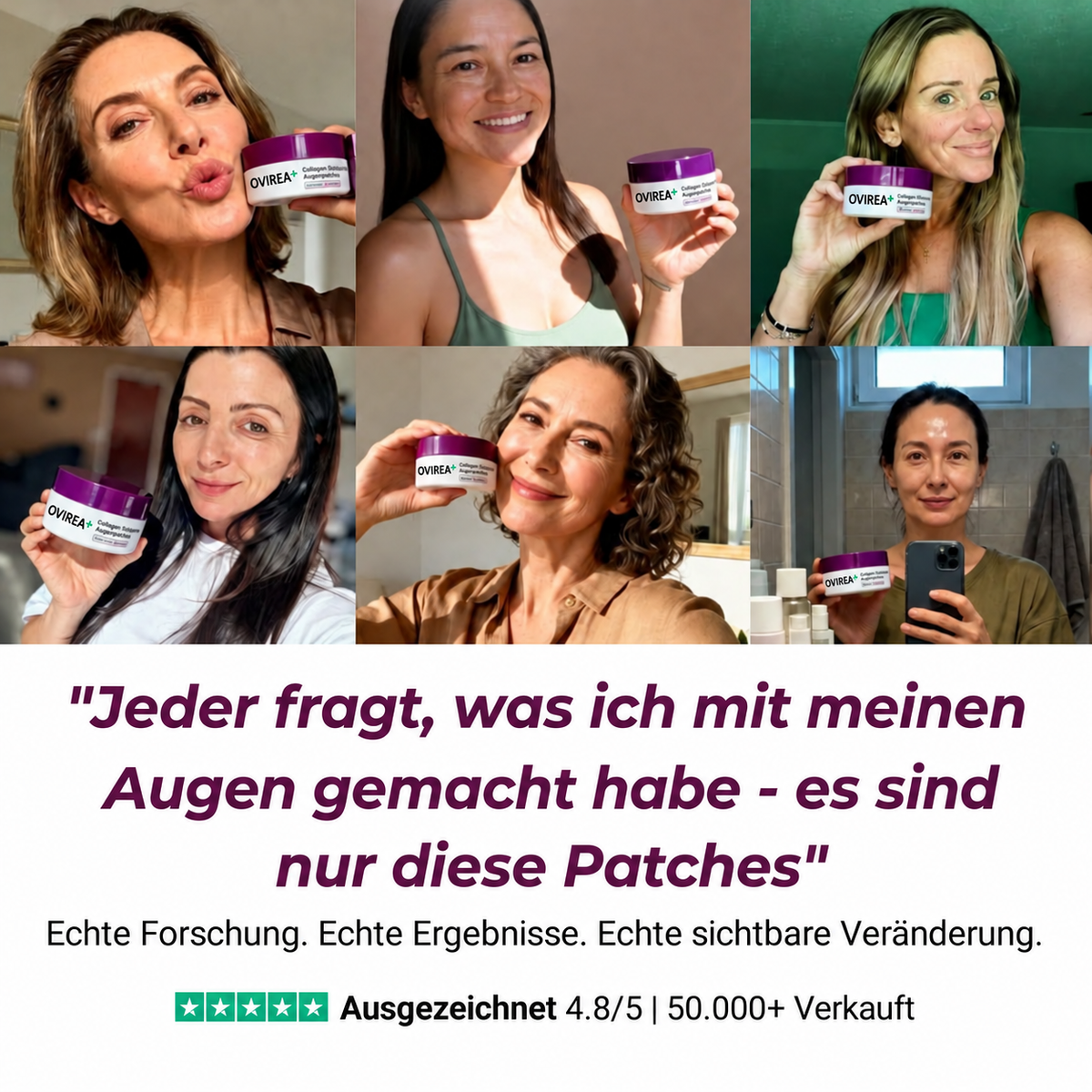 Calcium-Augenauflagen gegen Falten