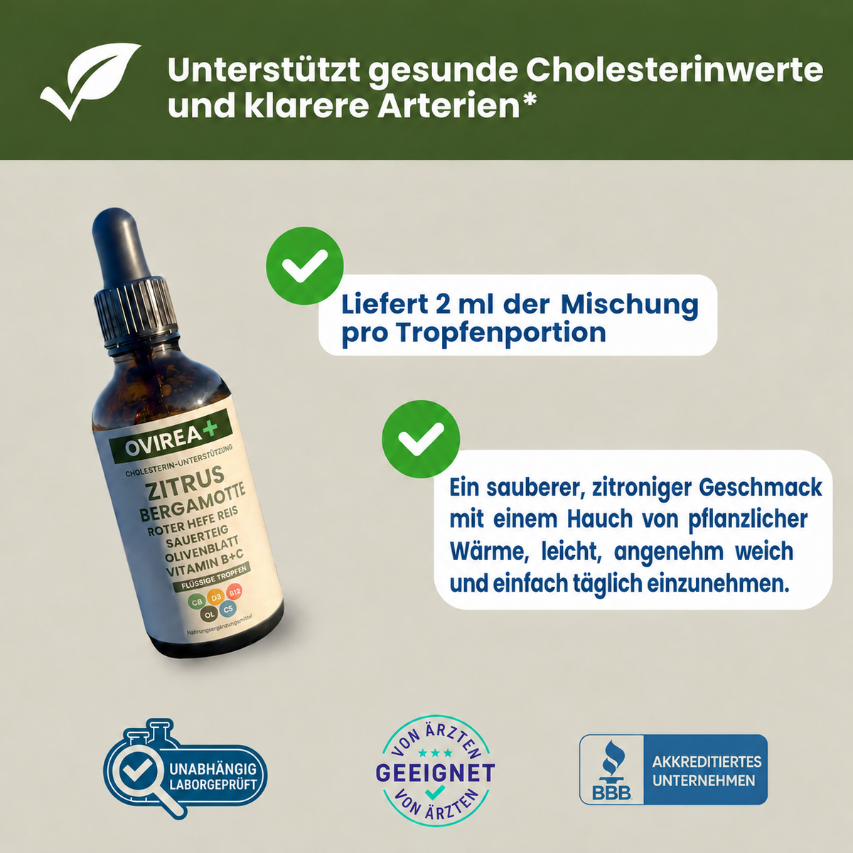 Oviera Natürliche Cholesterin-Reinigung mit rotem Hefereis
