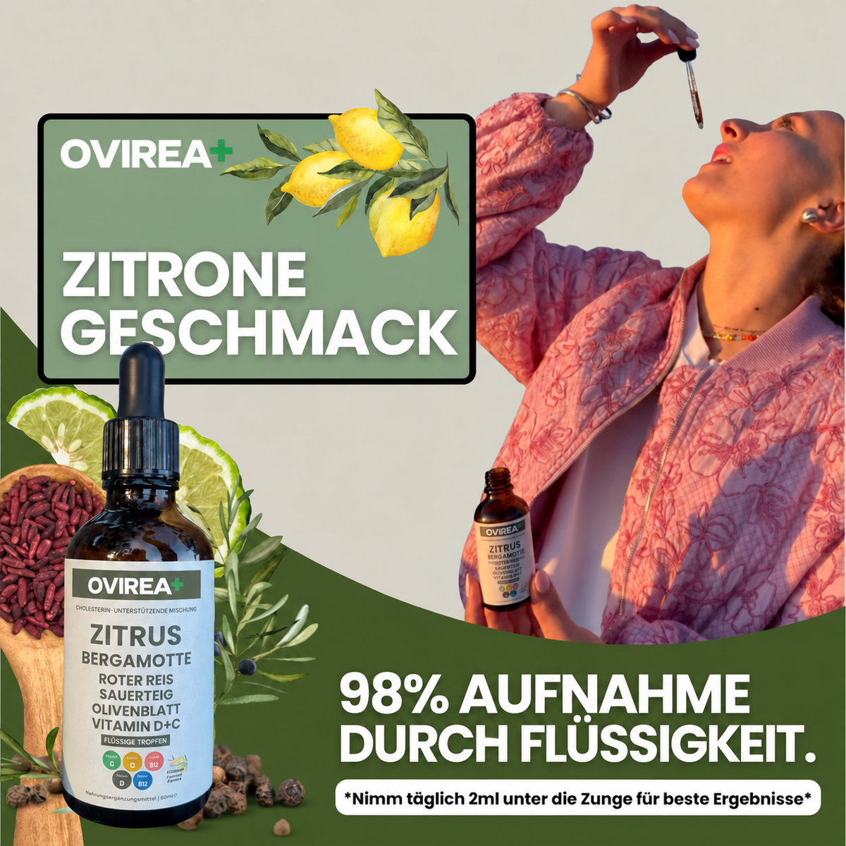 Oviera Natürliche Cholesterin-Reinigung mit rotem Hefereis